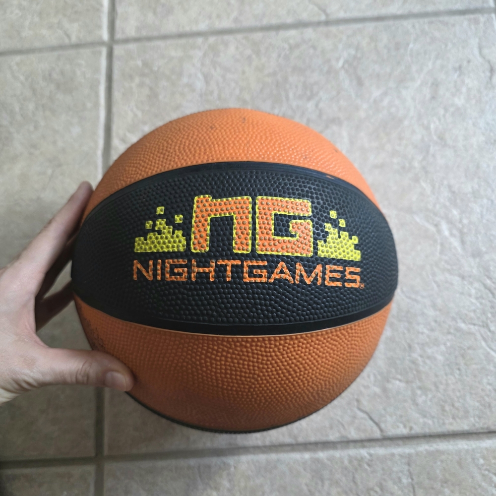 Orange and Black Basketball Night Games LED Light Up 29.5" Basketball: Rubber Sh